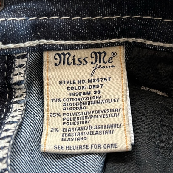 Miss Me Mid-Rise Straight leg jeans size 28 - Picture 7 of 8